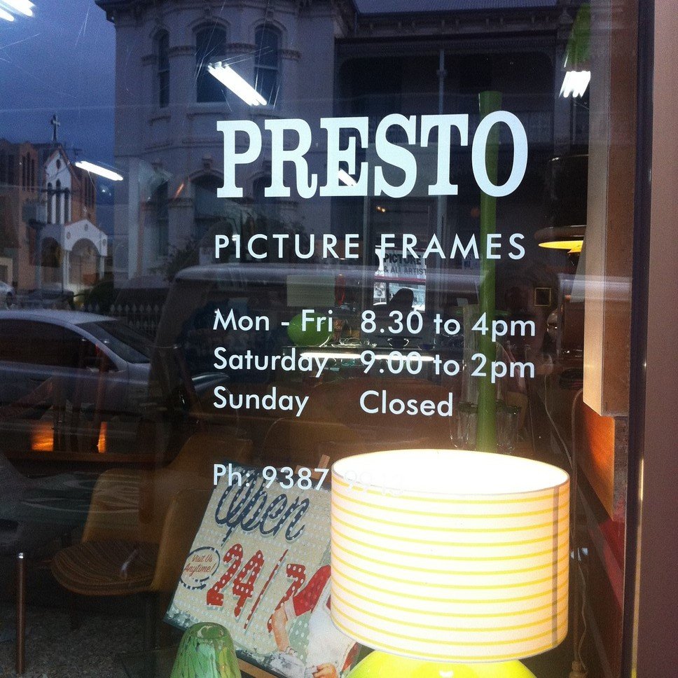 Presto Picture Frames Sign Yelp Photo Of Anz Gallery Fine Art Brunswick Victoria Australia Presto Picture Frames Sign