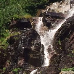 Many Glacier Hotel Hotels 1 Route 3 Babb Mt Yelp Photo Of Many Glacier Hotel Babb Mt United States Waterfall Above