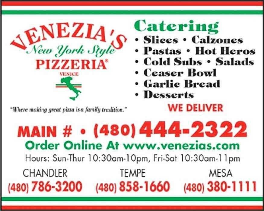 Venezias Italian Restaurant Menu Venezias Italian Restaurant Menu