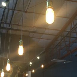 Cool lighting over the bar!