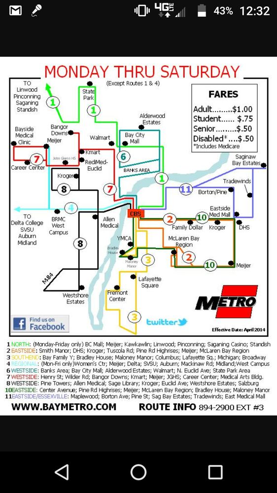 Bay Metro Transit Public Transportation 1510 N Johnson St, Bay City