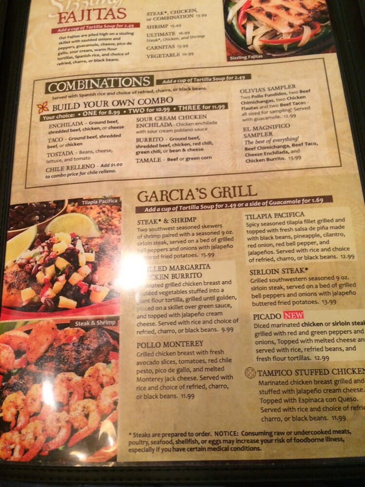 Coupon garcia's mexican restaurant