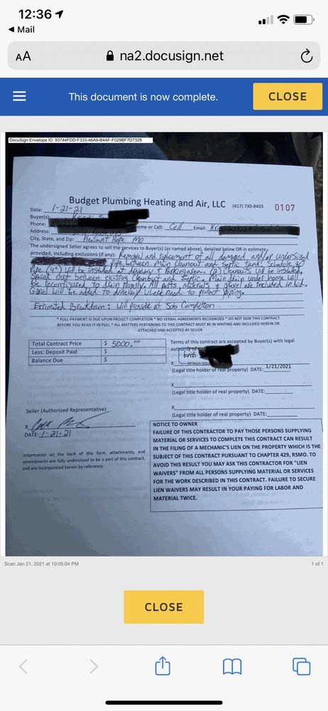 image of business Budget Plumbing Heating & Air