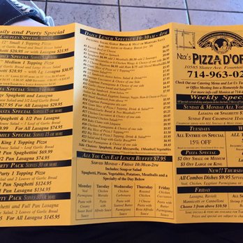 First class pizza coupons fountain valley