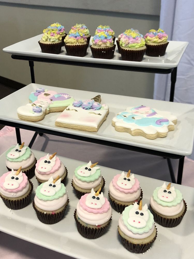 Mini Cupcakes For My Daughters Rainbow Unicorn Themed 1st Birthday