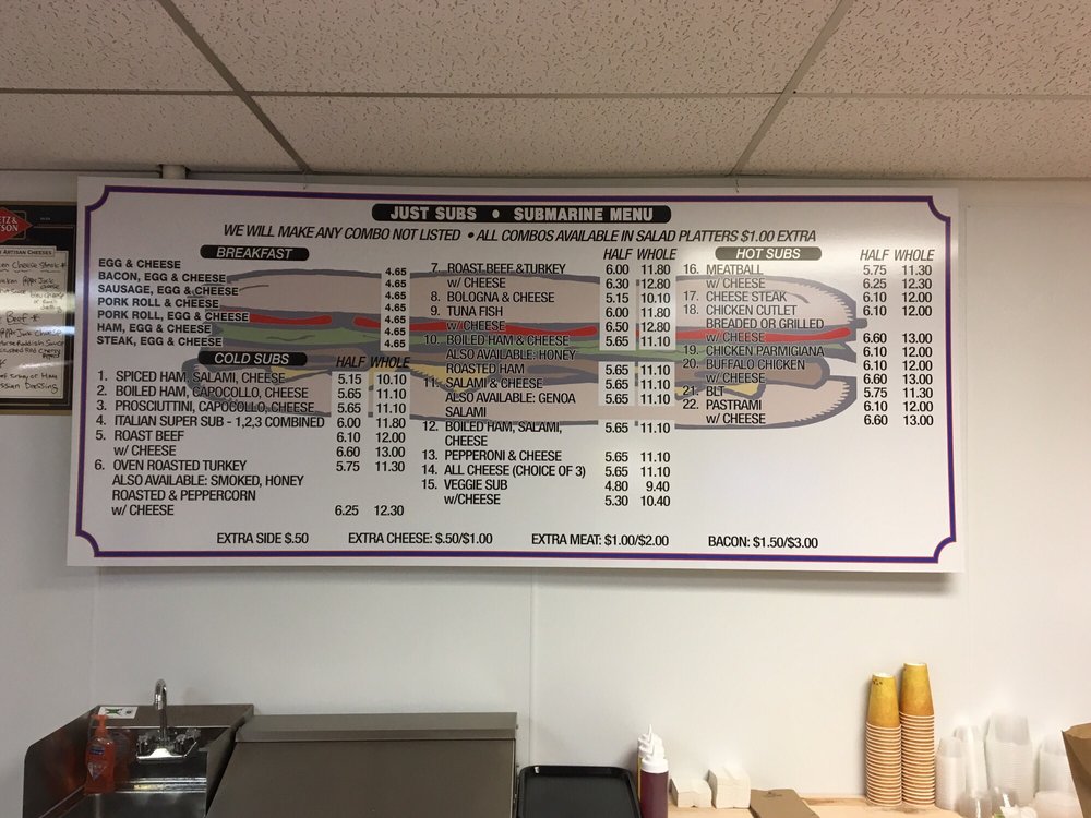 Just Subs Woodbridge Sandwiches 68 Main St, Woodbridge, NJ