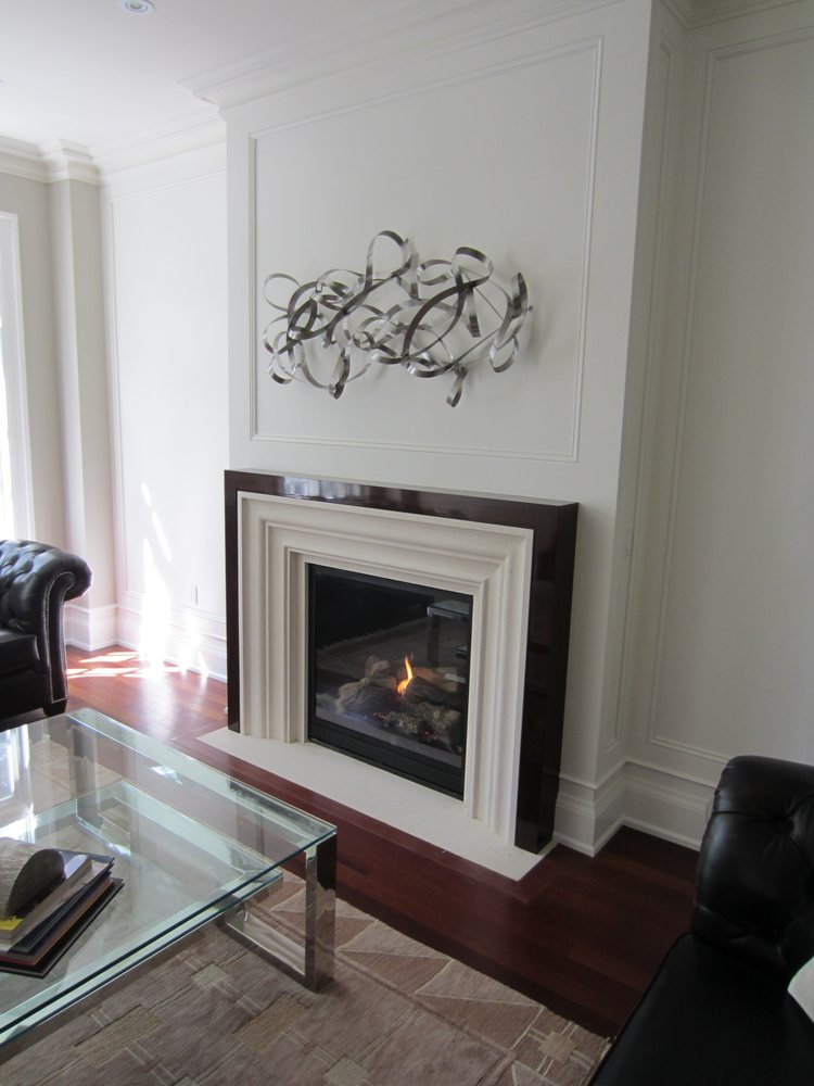 Gas Fireplace Installation With Custom Stone Mantel Toronto Yelp Photo Of National Fireplaces Air Systems Toronto On Canada Gas Fireplace