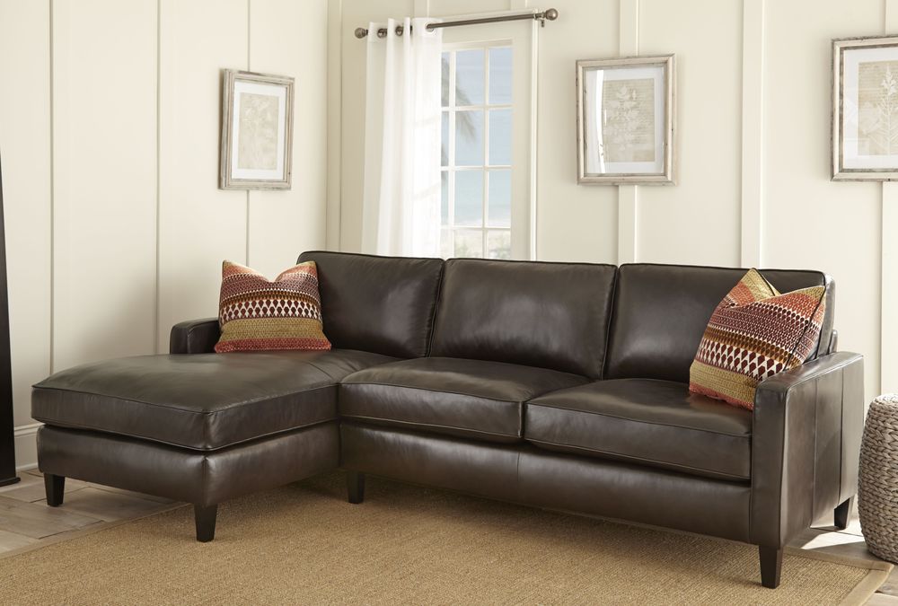 The Anguilla 100 Leather Sofa Sectional Style With Chaise