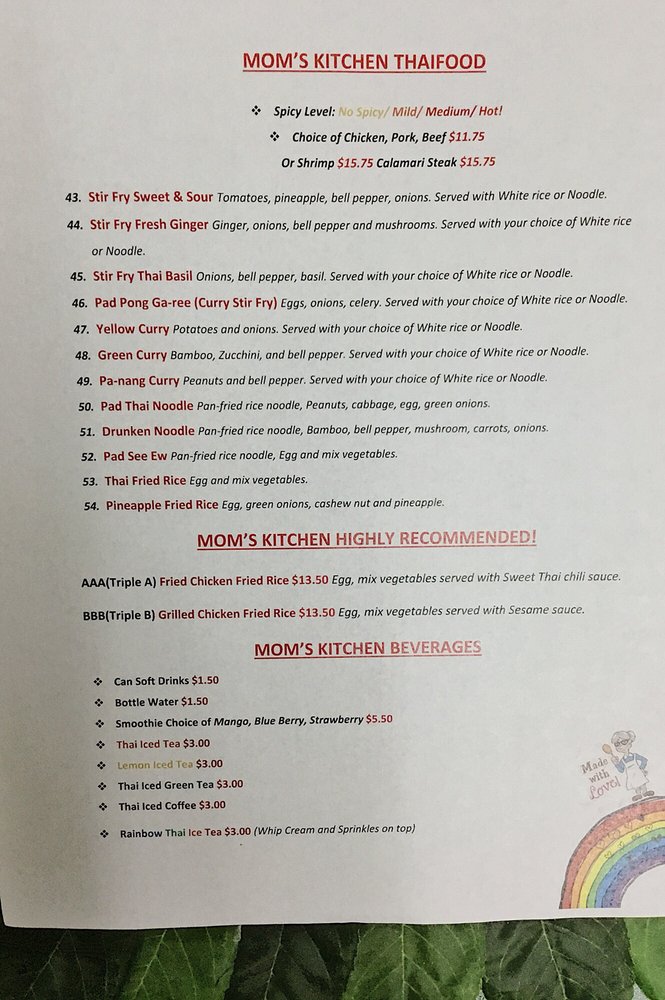 Online Menu Of Moms Kitchen Fairbanks Restaurant Fairbanks