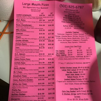 large mouth pizza 11 reviews pizza 8379 edgemont rd higden pizza works jonesboro menu