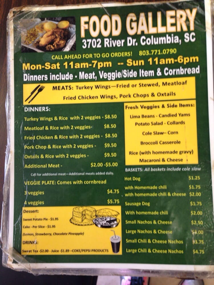 Food Gallery Soul Food 3702 River Dr, Columbia, SC Restaurant