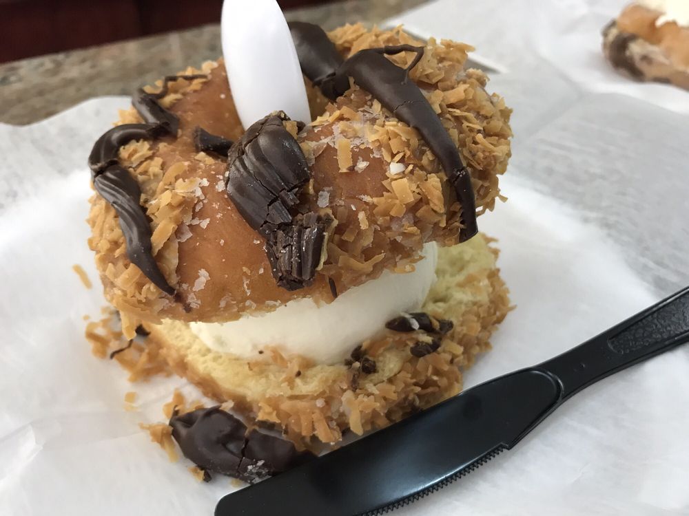 samoa donut vanilla ice cream sandwich yelp