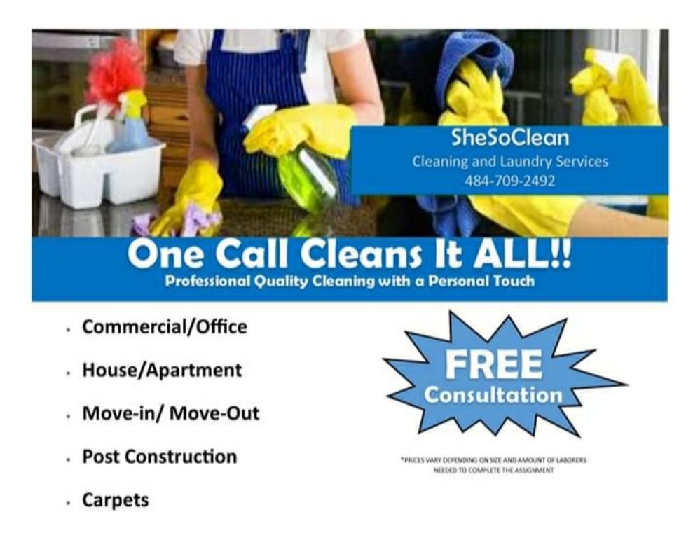 SheSoClean Cleaning and Laundry Services