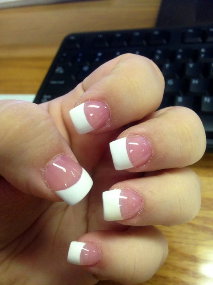 This Was Done By Tina Clear Tips And She Hand Did The French Tip Photo Of Love Nails Chino Ca United States This Was Done By