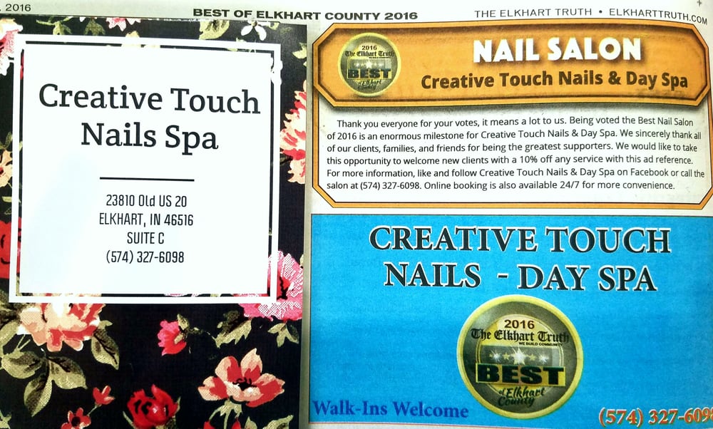 Creative Touch Nails & Day Spa Nail Salons 23810 Old US 20, Elkhart