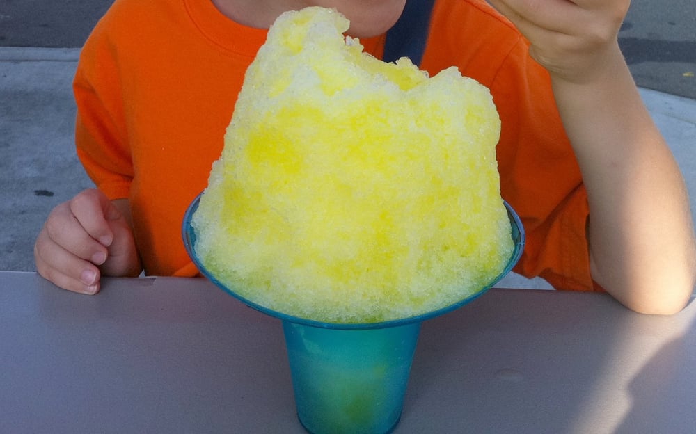 Tads shaved ice Caught on glory hole
