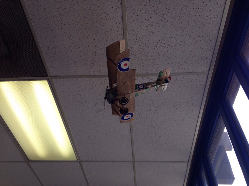 Cute Planes And Helicopter Models Hang From The Ceiling Yelp
