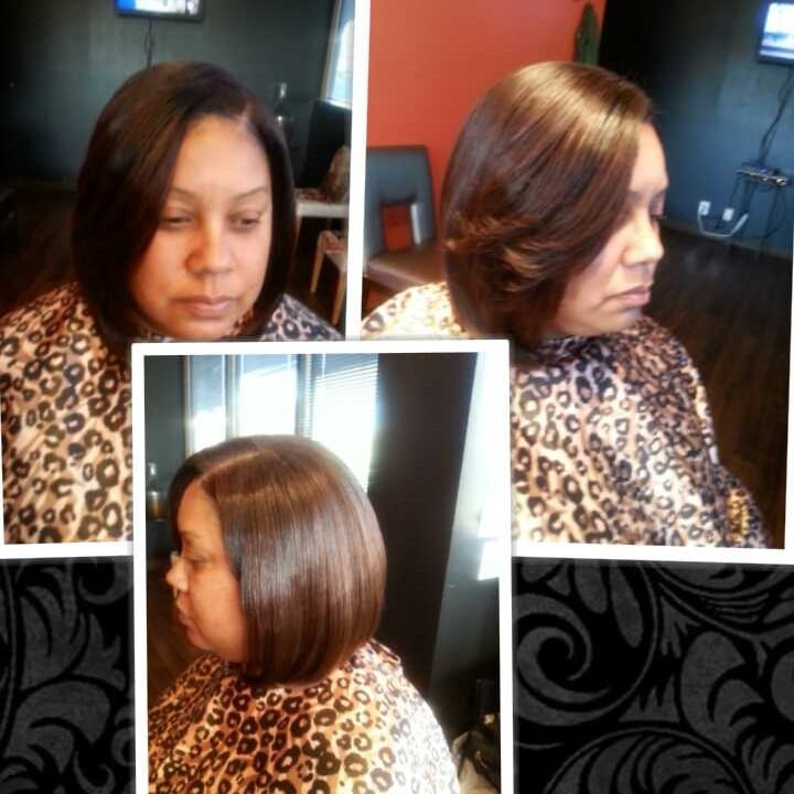 Partial Sew In Weave With Bob Cut Yelp Photo Of Bossy Hair And Nails San Go Ca United States Partial