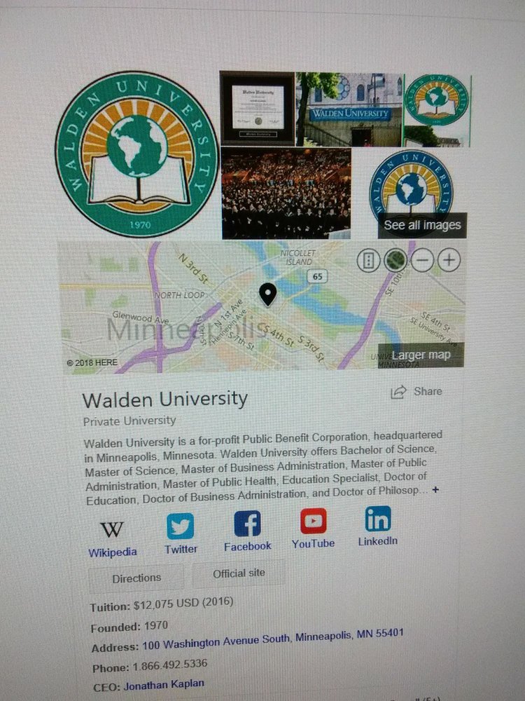 Walden University Colleges & Universities 100 S Washington Ave