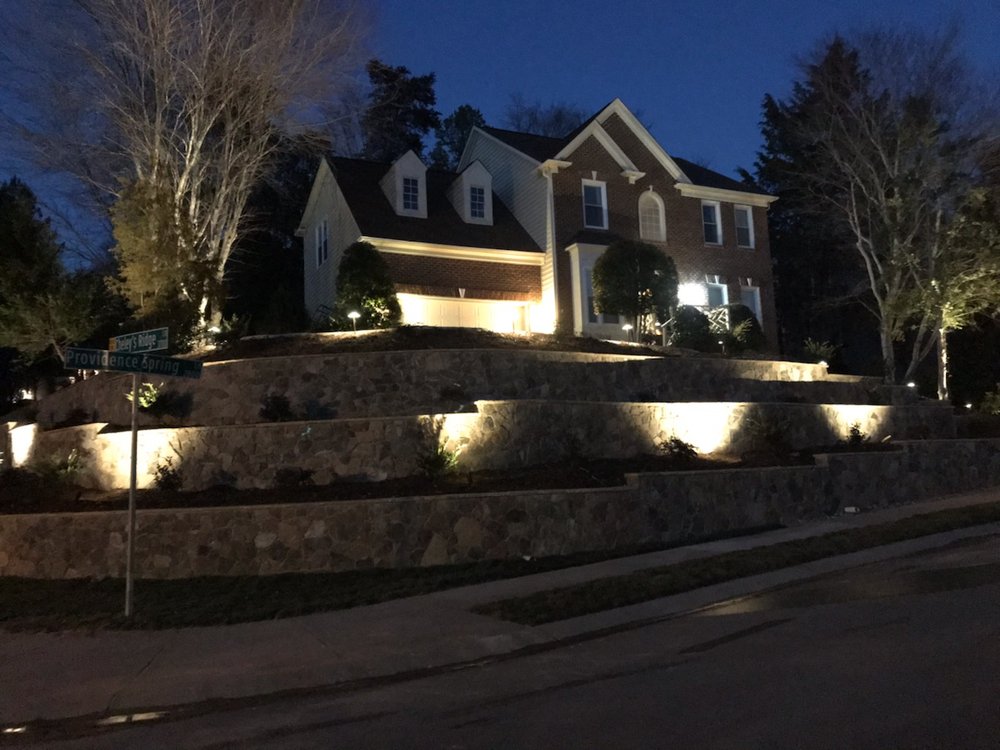 Finished Project In The Evening Yelp 9 Photos For Charlotte Landscape And Patio