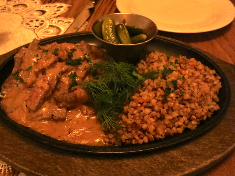 Beef Stroganoff with Buckwheat Kasha Yelp