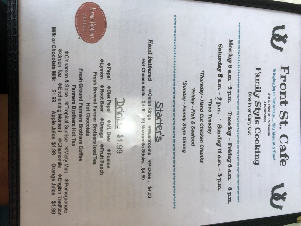 Front Street Cafe 35 Photos Cafes 210 E Front St, Pemberville, OH