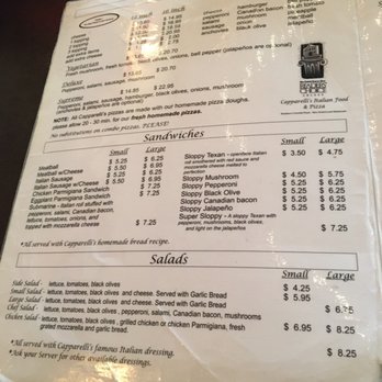 Capparelli S Italian Food Pizza Capparelli S Italian Food Pizza