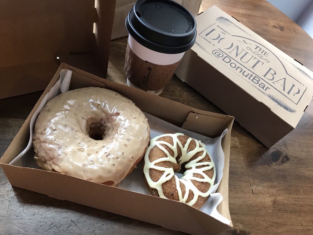 Coffee and donuts from Donut Bar, San Diego