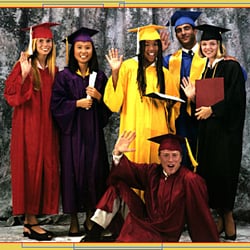 academic cap and gown