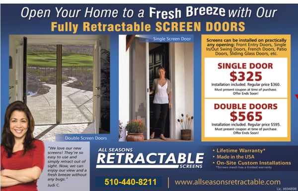 All Seasons Retractable Screens Closed Windows Installation Photo For All Seasons Retractable Screens