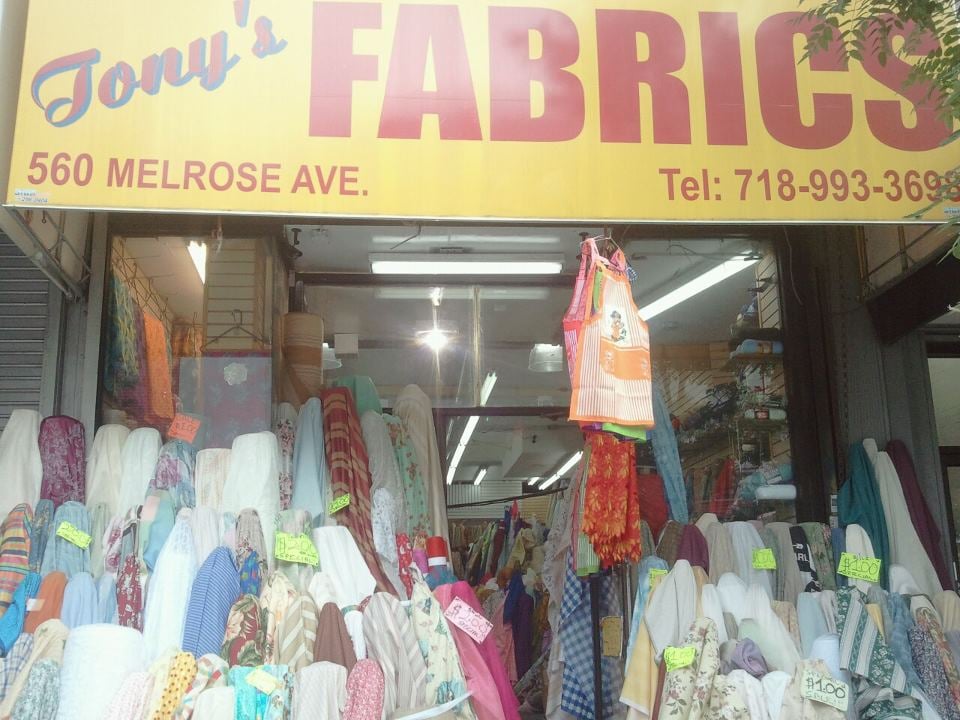 Tony’s Fabric Fabric Stores 560 Melrose Ave, Mott Haven, Bronx, NY