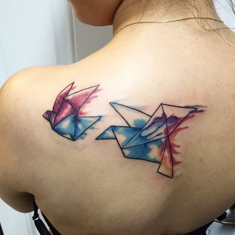 watercolor origami birds by tony yelp watercolor origami birds by tony yelp