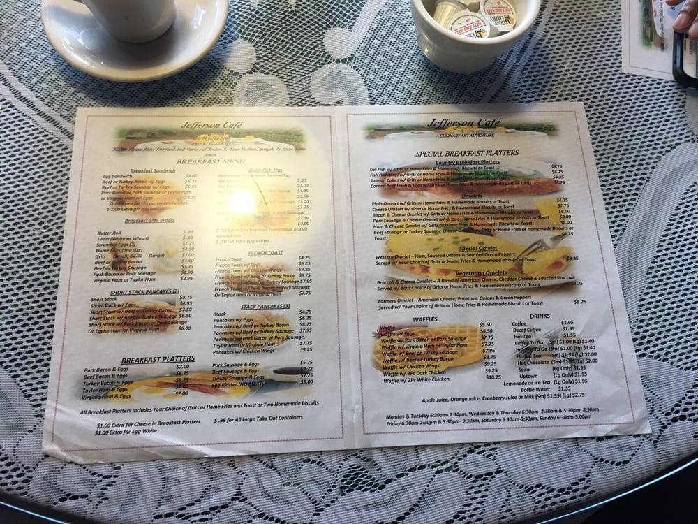 Jefferson S Cafe Montclair Menu Jefferson S Cafe Montclair Menu