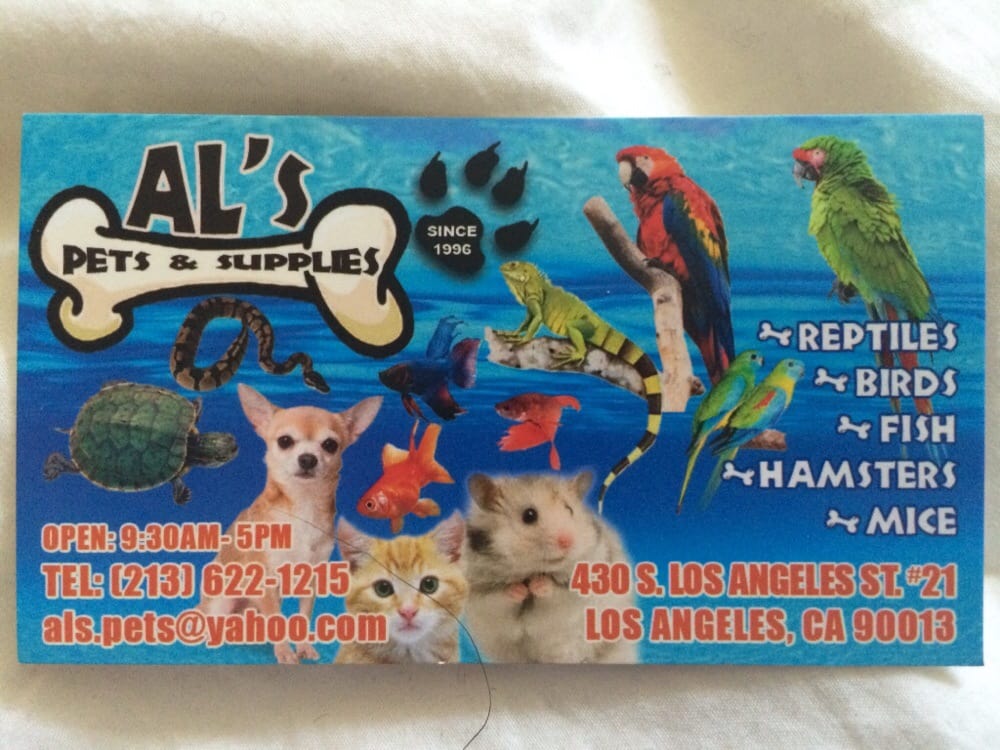 Al’s Pet Supplies Pet Stores 430 S Los Angeles St, Downtown, Los Angeles, CA Phone Number