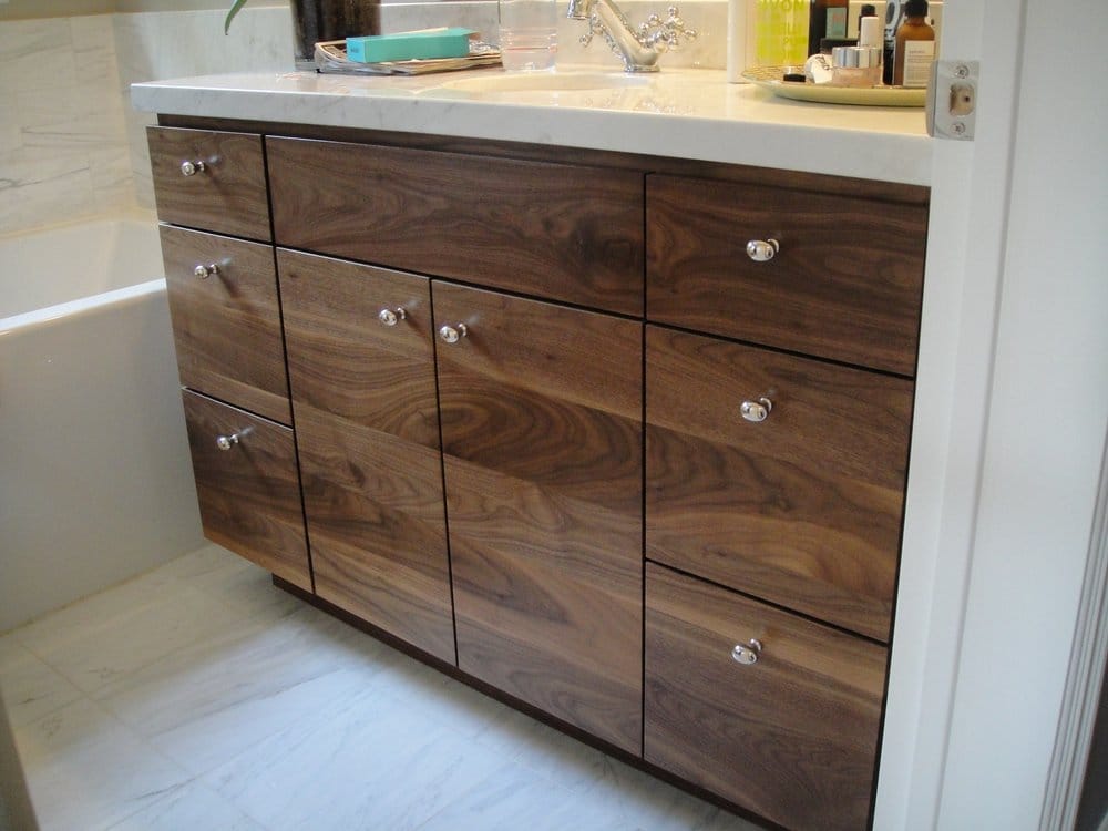 Walnut Vanity custom made by Mike Yelp