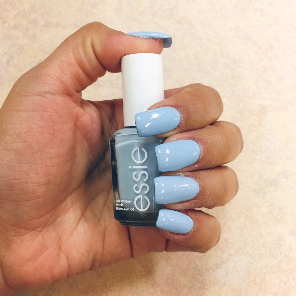 Second Time In Acrylic Nails Square Blue La Yelp Photo Of Nail Vana Hermitage Tn United States Second Time In