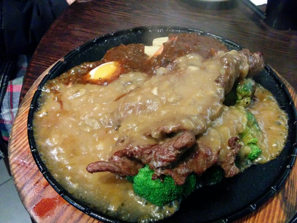 Taiwanese steak with mushroom and black pepper sauce. Great portion!!  Yelp