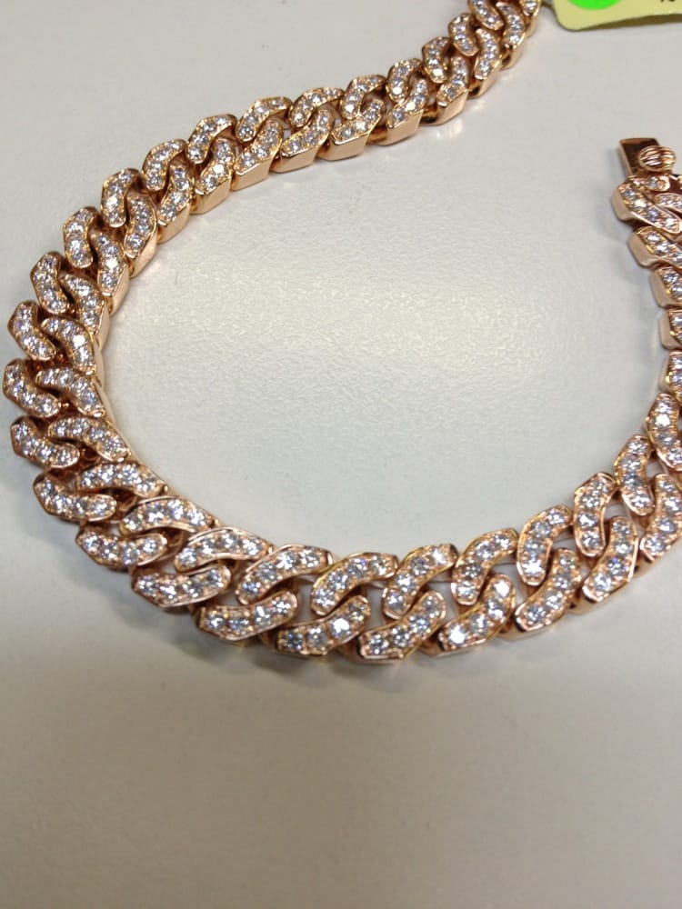 18kt Rose Gold Diamond Link bracelet Yelp