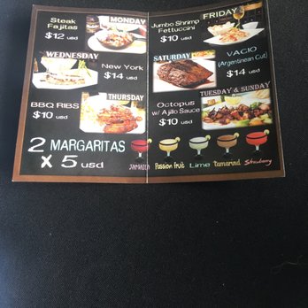 El peregrino cabo menu