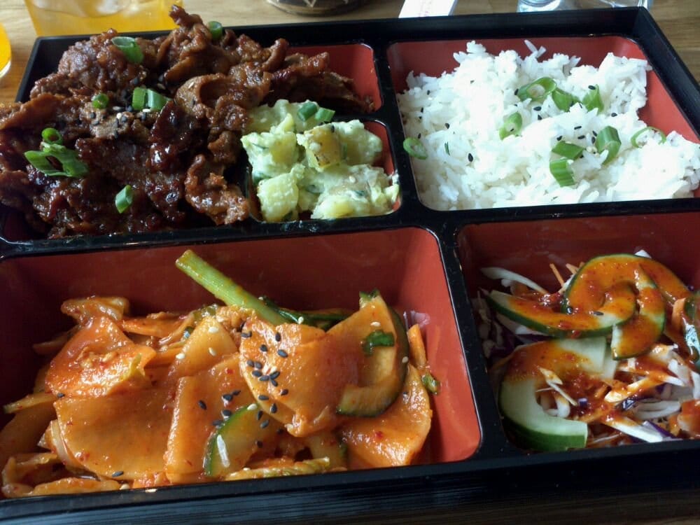 Bulgogi Beef with Kim Chi, Jasmine Rice, & Cucumber Salad Yelp