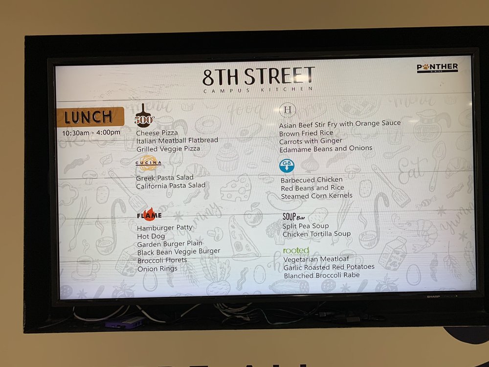 Online Menu Of 8th Street Campus Kitchen Restaurant Miami