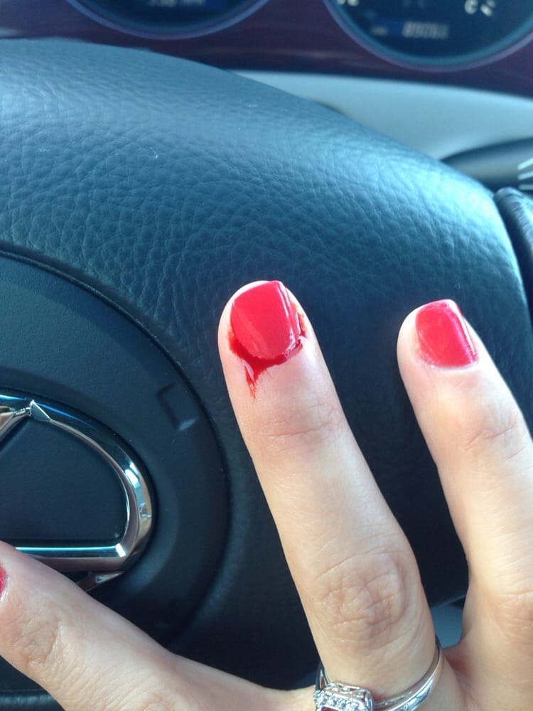 That's what they did to my nail,& i still tip her and she still didn't