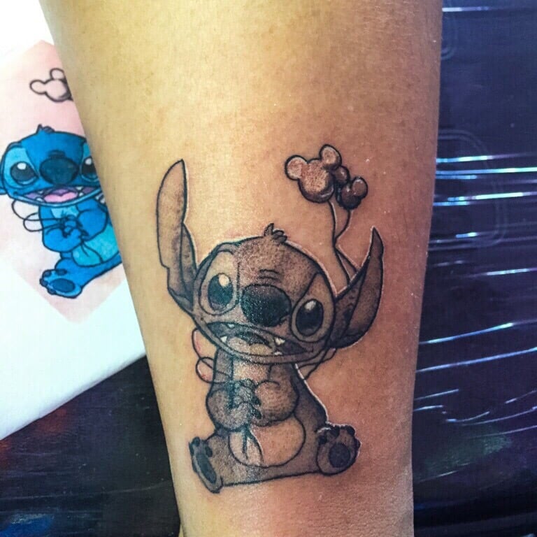 Number 6 tattoo done by Pete today. So in love with my stitch tattoo. I