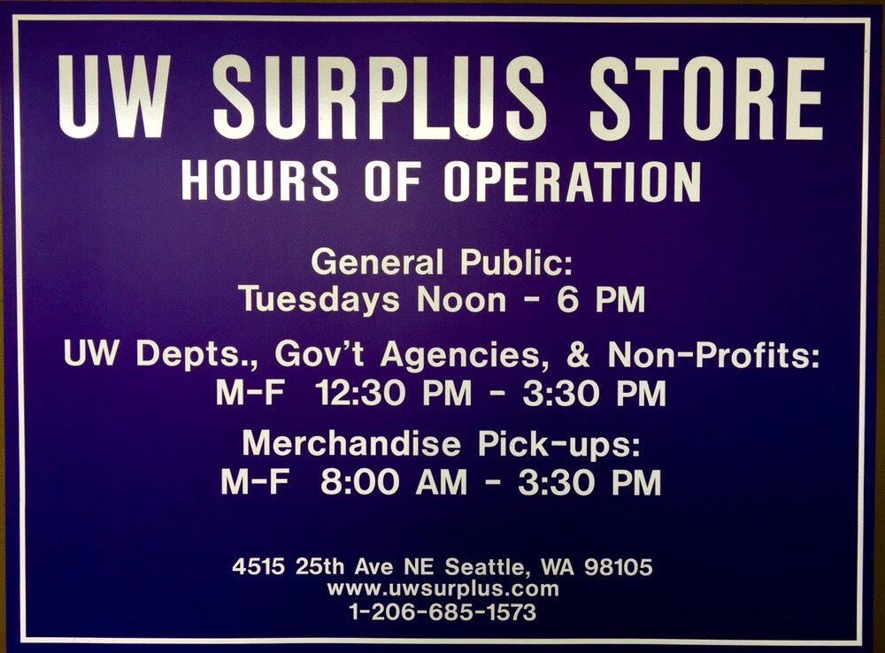 University of Washington Surplus