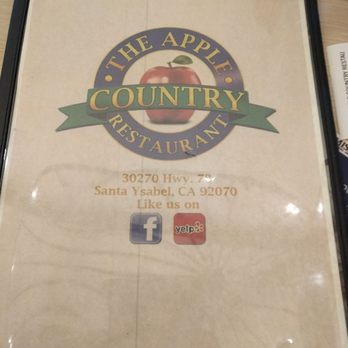 Apple Country Restaurant Menu Santa Ysabel Apple Country Restaurant Menu Santa Ysabel