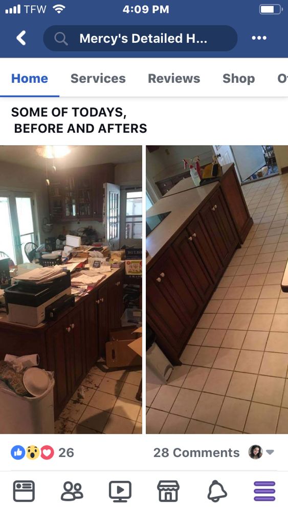 Mercy's detailed house cleaning