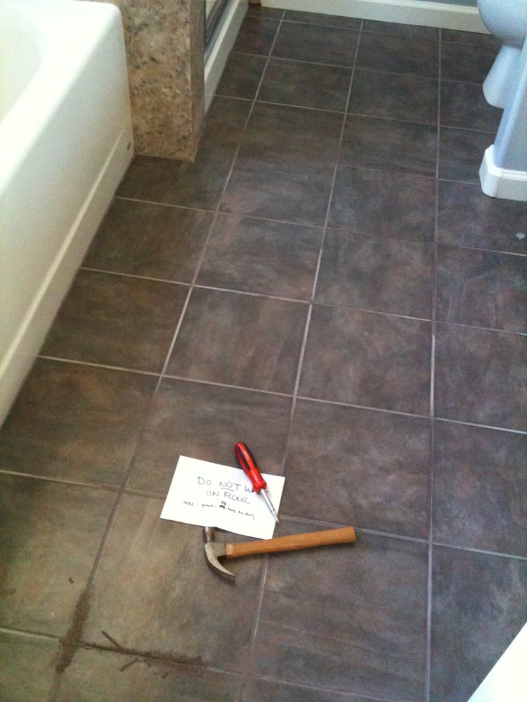 Grout Coming Out And Floor Not Level Before Tomasz Did Work Yelp