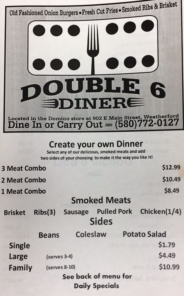 sample of menu yelp