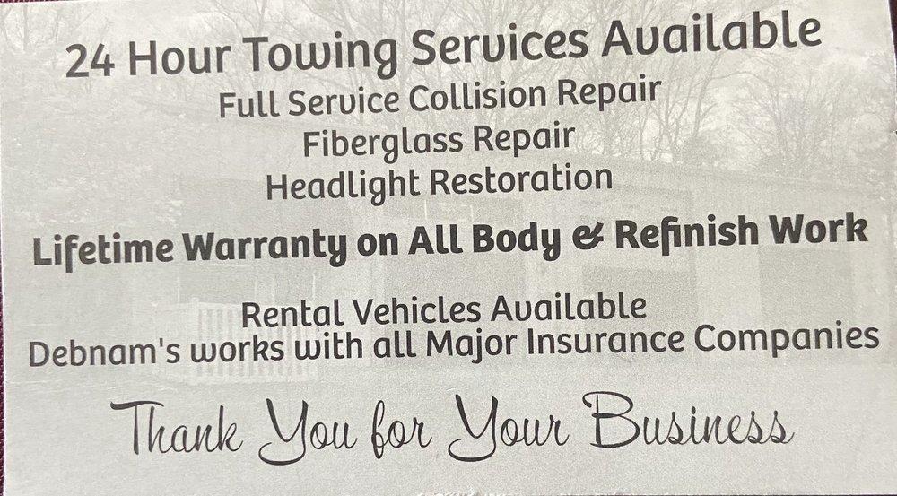 Debnam's Auto Body & Towing Service