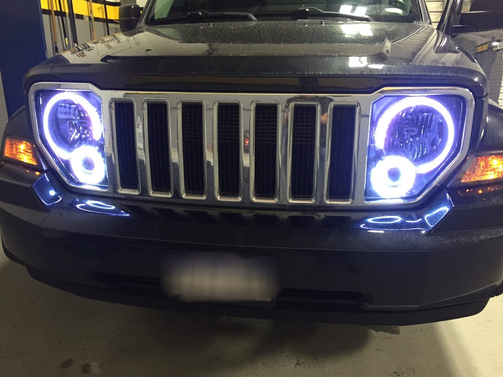 Halo Rings Install Into Jeep Liberty Headlights Yelp Photo Of Tint World Colorado Springs Co United States Halo Rings Install